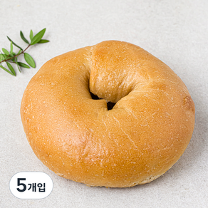 브로드카세 플레인 발효종 베이글, 5개입, 120g