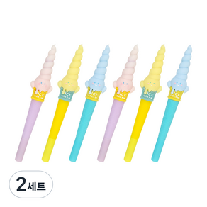 아이비스 아이스크림 젤펜 0.5mm 3종 x 2p 세트 CR11674, 딸기, 바닐라, 소다, 2세트