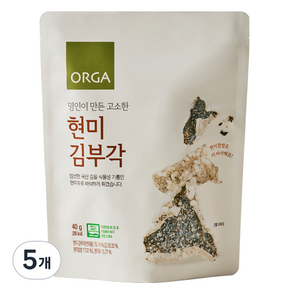 올가홀푸드 현미 김부각, 40g, 5개