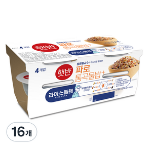 햇반 라이스플랜 파로 통곡물밥, 190g, 16개