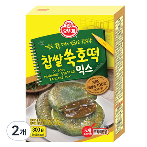 오뚜기 찹쌀 쑥호떡 믹스, 2개, 300g