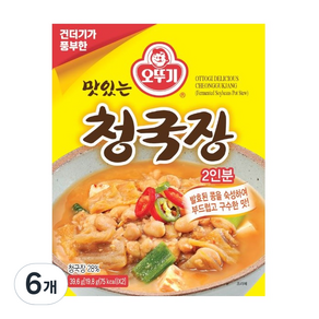 오뚜기 맛있는 청국장, 39.6g, 6개