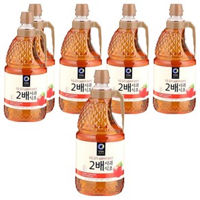 청정원 2배 사과식초, 1.8L, 6개