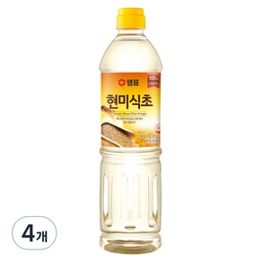 샘표 현미식초, 900ml, 4개