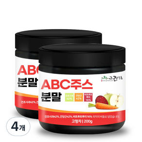 그린약초 풋사과 비트 당근 황금비율 ABC주스 분말, 4개, 200g