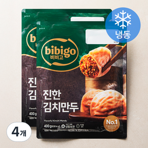 비비고 진한 김치만두 (냉동), 400g, 4개