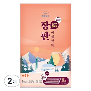 정말싫다 추위 장판 이불핫팩 1400g, 2개