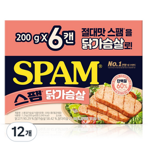 스팸 닭가슴살 통조림, 200g, 12개