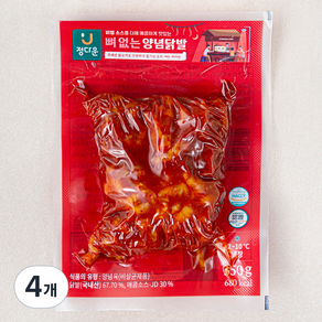 정다운 뼈없는 양념닭발, 350g, 4개