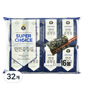 만전김 슈퍼초이스 곱창김, 4g, 32개