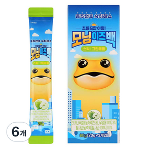 모닝이즈백 숙취해소 스틱 그린애플맛 3p, 60g, 6개