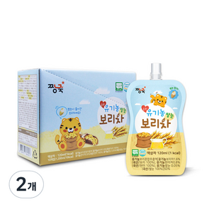 짱죽 순한 유기농 쌀눈 보리차 120ml x 10p, 보리차맛, 1.2L, 2개