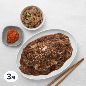 셰프초이스 한돈 양념 돼지 불고기, 1kg, 3개