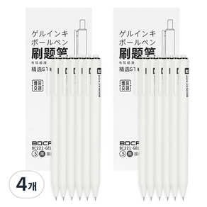 동아피엠에스 bocai 중성펜 0.5mm BC221 6p, 블랙, 4개