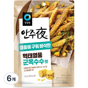 안주야 먹태열풍 군옥수수맛, 25g, 6개