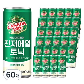 캐나다드라이 진저에일 토닉, 60개, 250ml