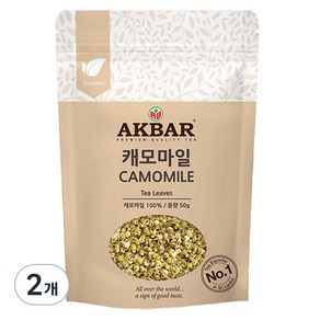 아크바 캐모마일 허브티 잎차, 50g, 1개입, 2개