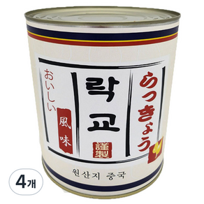 토호식품 락교 캔, 3kg, 4개