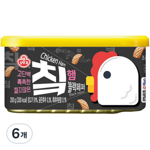 오뚜기 칰햄 블랙페퍼, 200g, 6개