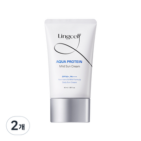 링셀 수분 단백질 마일드 선크림 SPF50+ PA++++, 2개, 40ml