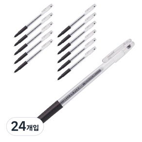 모나미 젤러502 중성펜 0.5mm, Black, 24개입