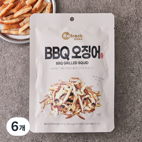 리프레쉬 BBQ 오징어, 40g, 6개