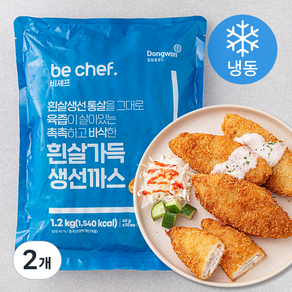 비셰프 흰살가득 생선까스 (냉동), 1.2kg, 2개