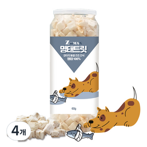 쥬맥스 강아지 명태트릿 사사미 60g, 4개, 명태맛