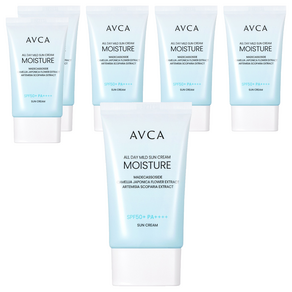 아브카 올데이 저자극 모이스춰 선크림 SPF50+ PA++++, 35ml, 6개