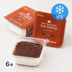 GANSIK 두부 티라미수 오리지널 (냉동), 90g, 6개