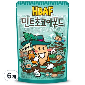 HBAF 민트초코 아몬드, 190g, 6개