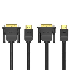 벤션 HDMI to DVI 케이블 ABF 1m, 2개입