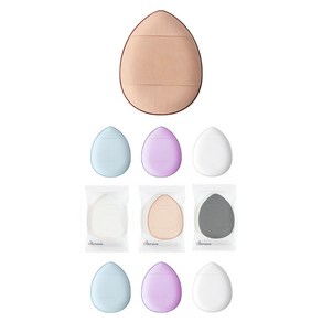 떼루와 초밀착 미니 퍼프 물방울 에어 쿠션 개별포장, 혼합색상, 10개