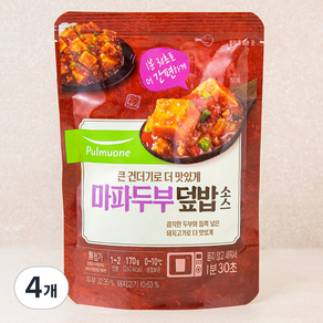 풀무원 큰건더기 덮밥소스 마파두부, 170g, 4개