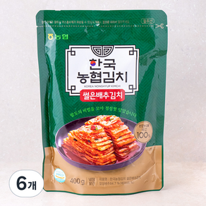 한국농협김치 썰은배추김치, 400g, 6개