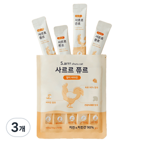 동원아르르 사르르 쮸르 짜먹는 고양이간식 멀티비타민, 치킨/치킨간, 100g, 3개