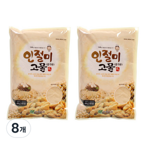 우리보리 인절미 고물 콩가루, 8개, 500g