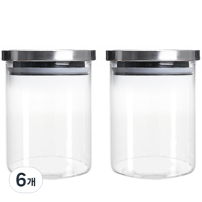 차이나다 스테인리스 원형 밀폐용기 850ml, 6개, 단품