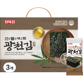 삼육김 광천김 선물세트 4호 32p, 128g, 3개