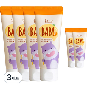 닥터초이스 좋은치약 베이비 1단계 60g x 4p + 베이비 여행용 15g x 2p 세트, 3세트