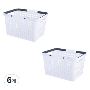 블럭마트 주방 손잡이 보관 바구니, 화이트, 6개
