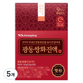 광동제약 광동 쌍화진액, 500g, 5개