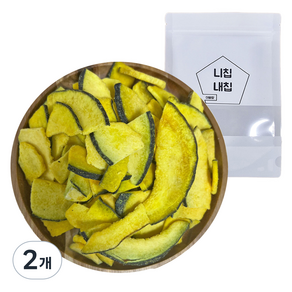 바삭바삭하게 말린 건조 호박칩, 130g, 2개