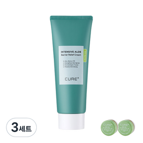 김정문알로에 라 센스 로에 큐어 인텐시브 알로에 배리어 릴리프 크림 100ml + 미니 2X 크림 3.5g x 2p, 3세트