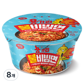 하림 용가리 불비빔면 컵 125g, 8개