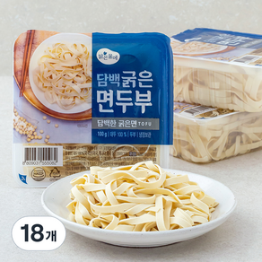 맑은물에 담백 굵은 면두부, 100g, 18개