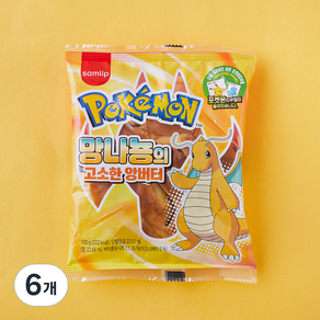 삼립 망나뇽의 고소한 앙버터, 100g, 6개