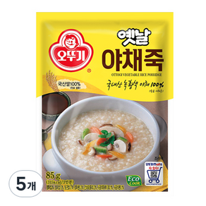 오뚜기 야채죽, 5개, 85g