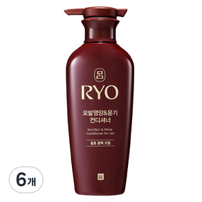 려 클래식 모발영양 윤기 컨디셔너 발효 동백 오일, 6개, 400ml