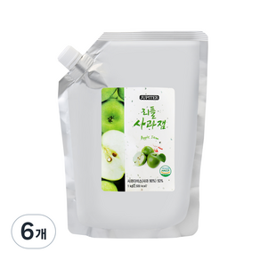 쥬피터 리플 사과잼, 1kg, 6개